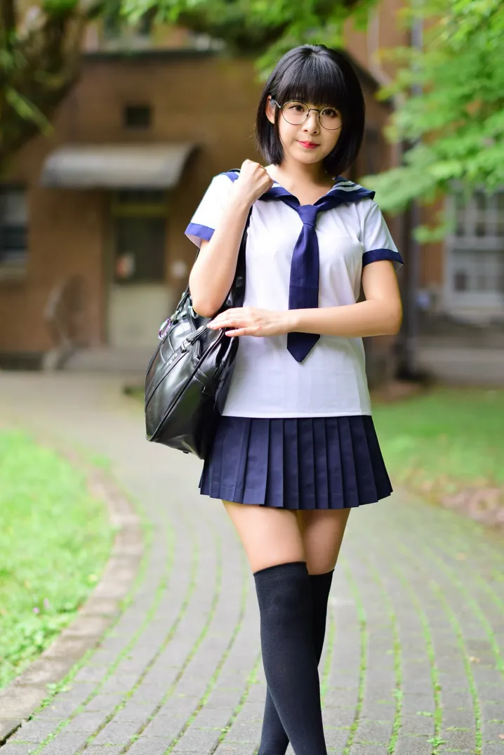 [Mzsock] NO.171 Hailin student uniform street photography#[73P]-6